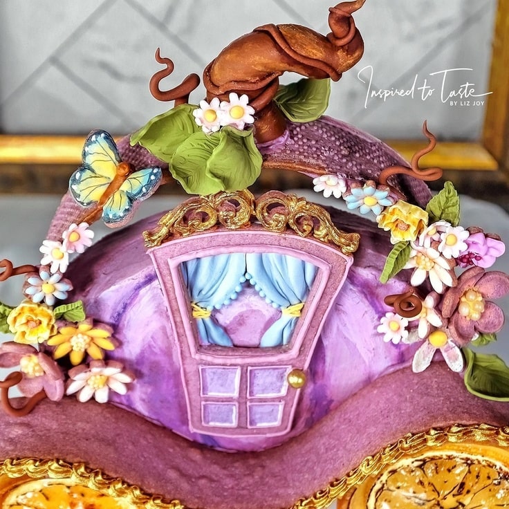 Close-up of Cinderella Carriage Tart