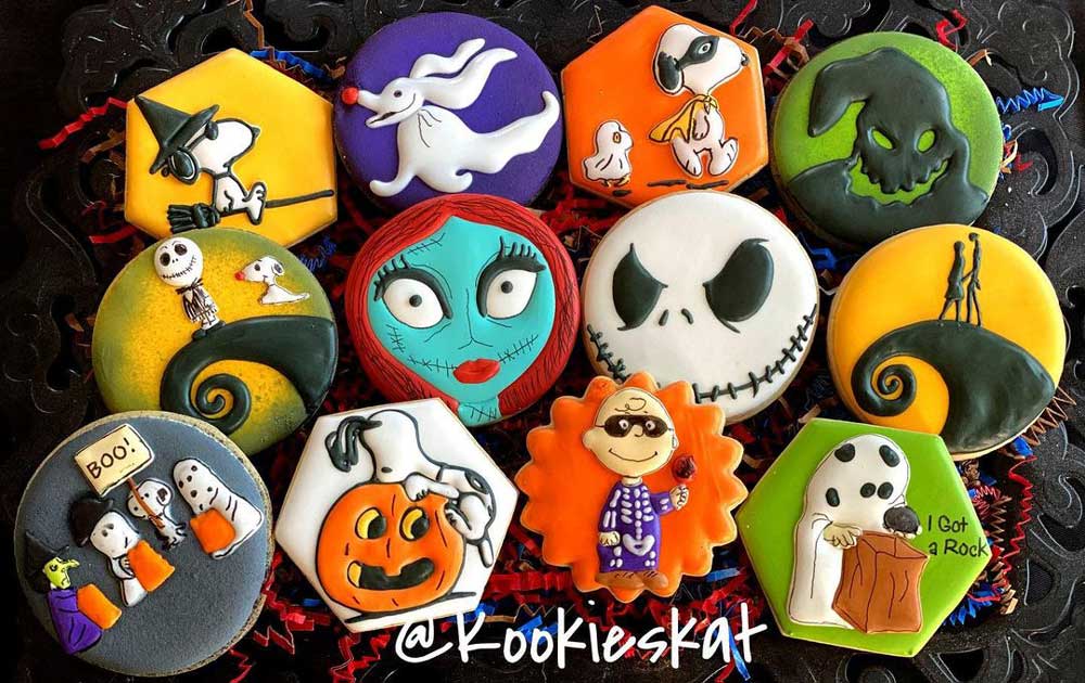 Nightmare Before Christmas Charlie Brown Halloween Cookies