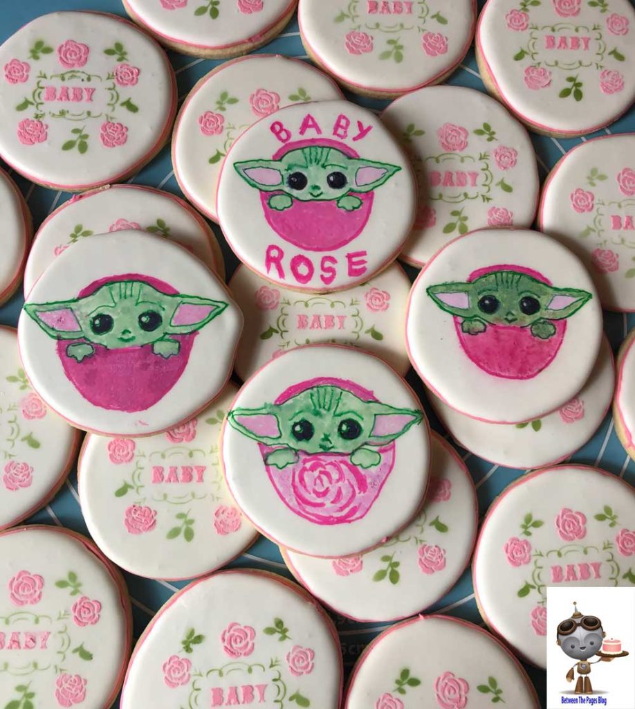 Pink Baby Yoda Cookies