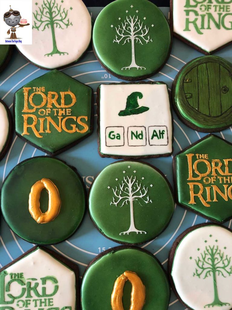 Green Gold LOTR cookies