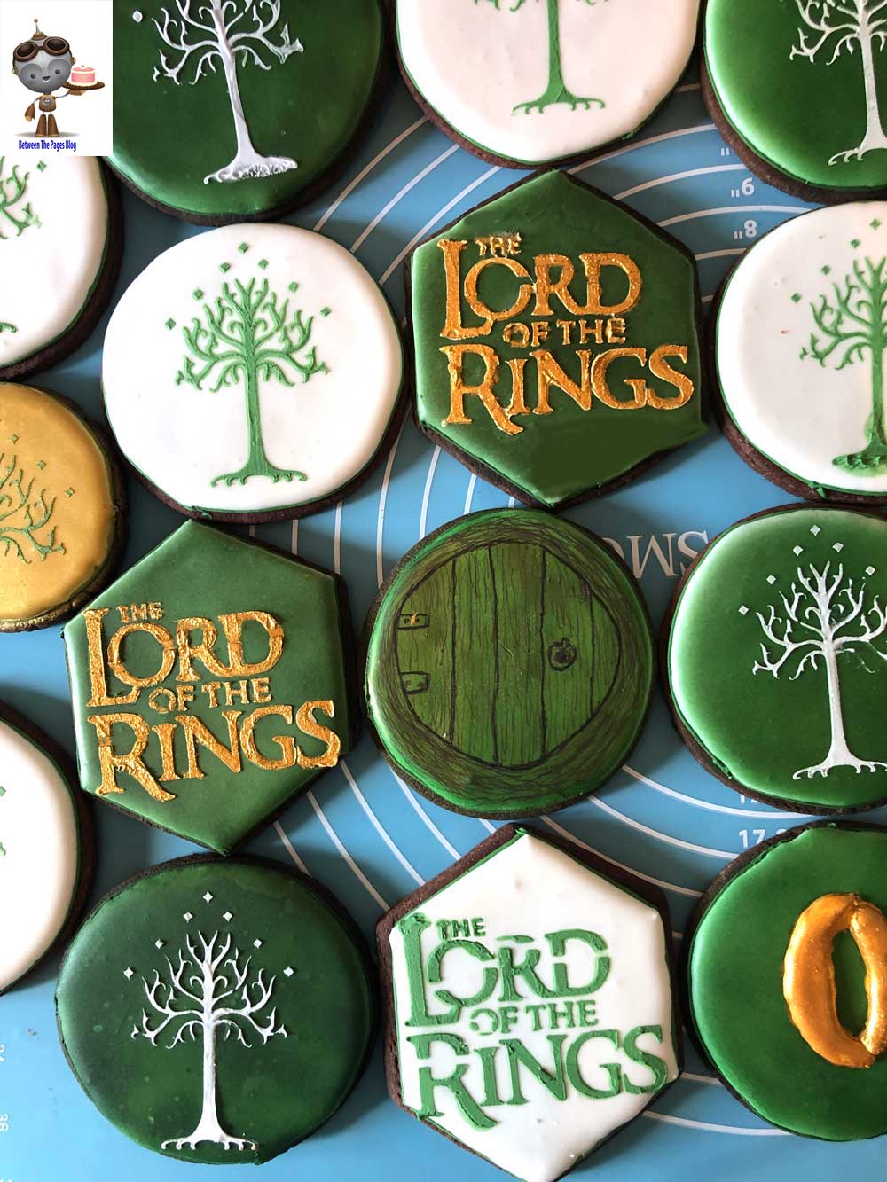 Green Gold LOTR cookies