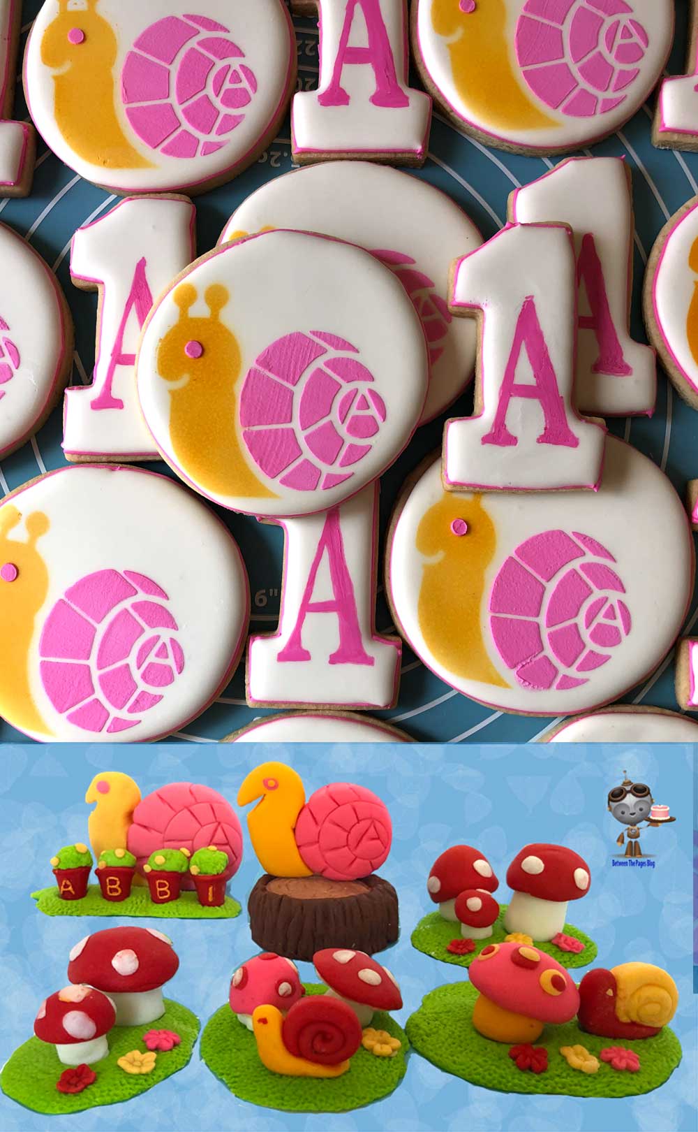 Enchanted Garden Birthday Cookies & Fondant Cake Toppers