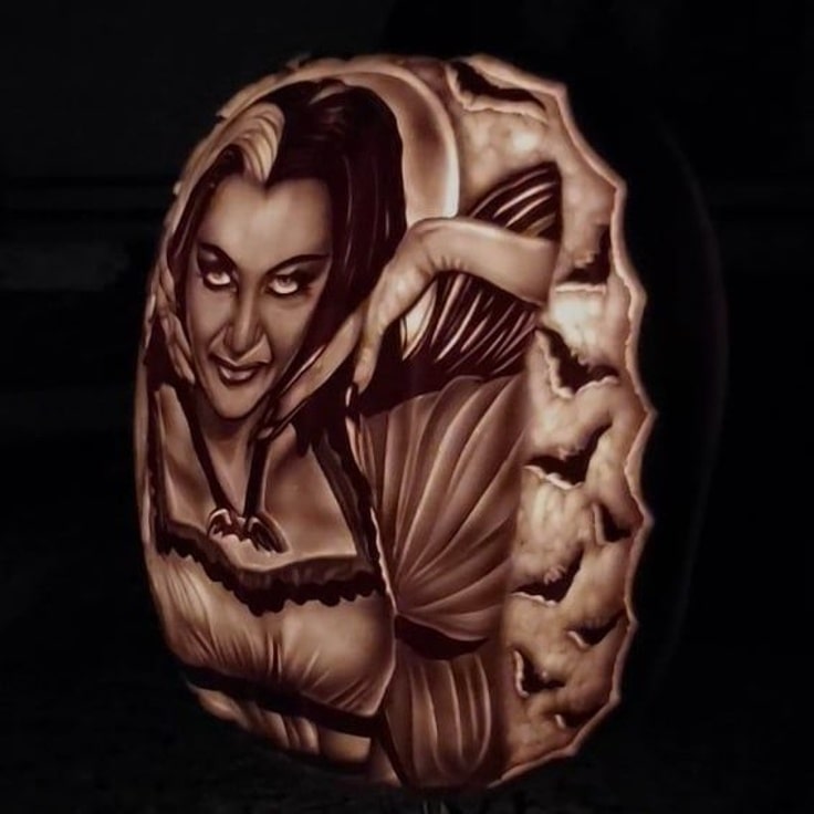 Side View of Lily Munster Pumpkin