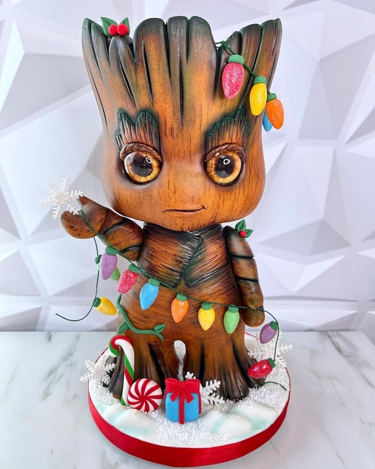 Who needs a Christmas Tree when you can decorate Groot?