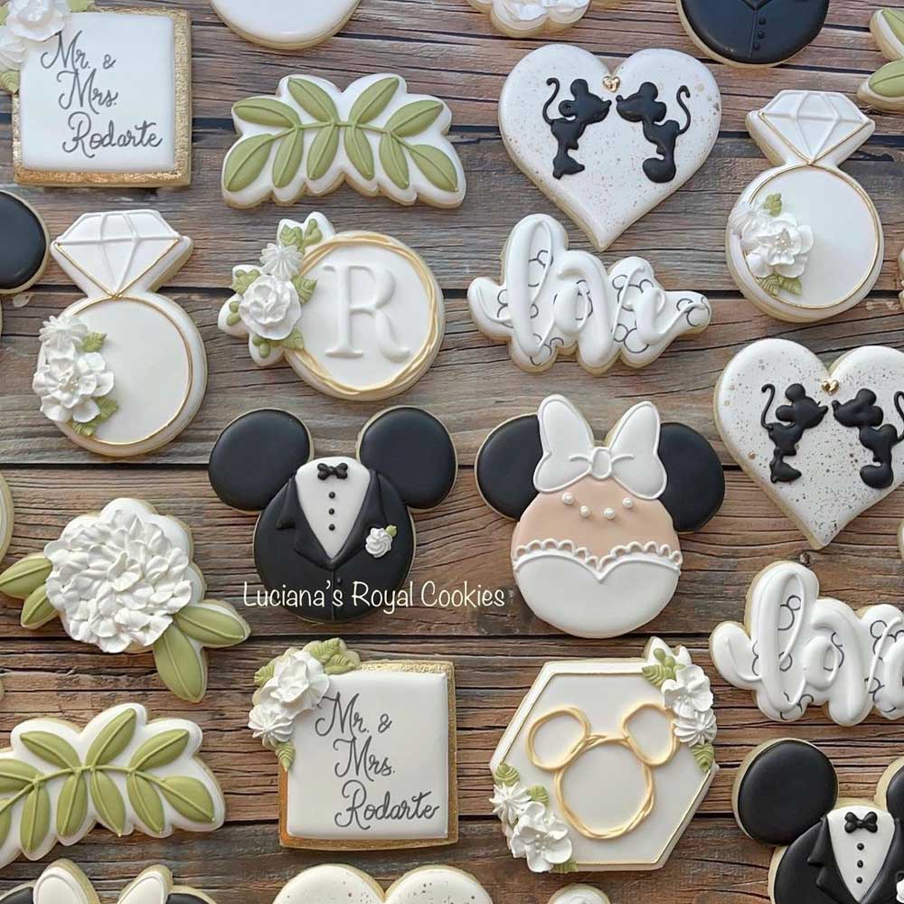 MIckey & Minnie Wedding Cookies