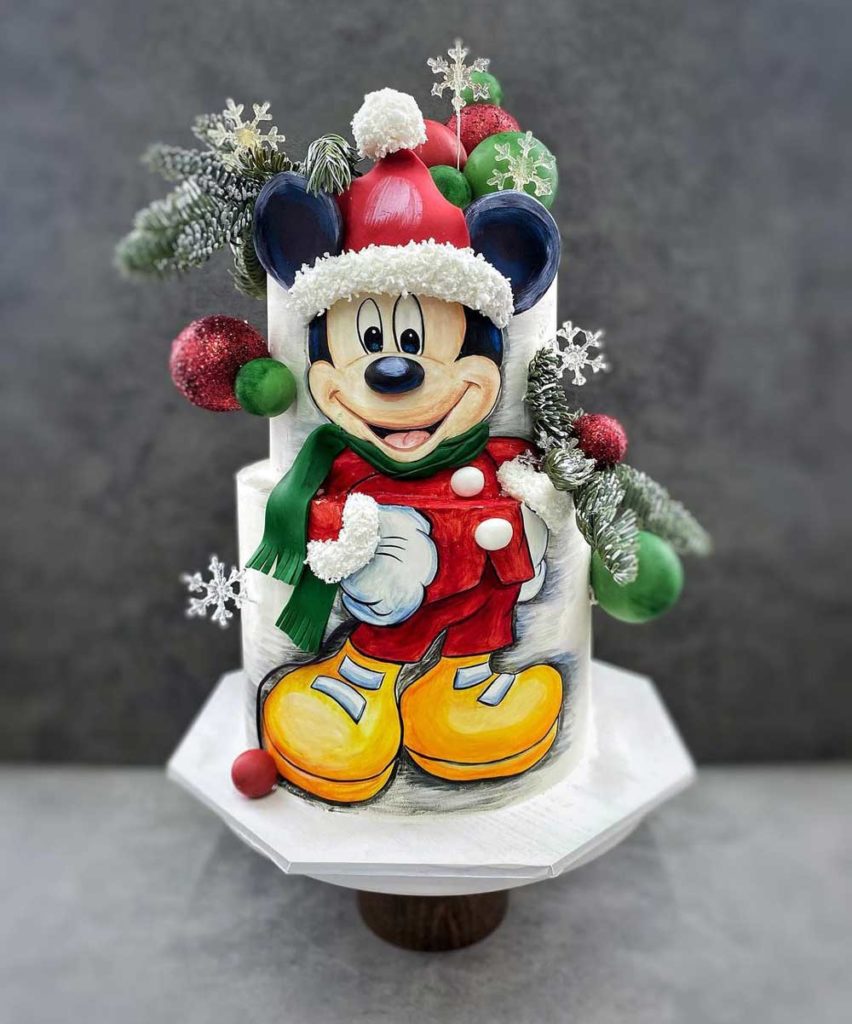 Santa Mickey Mous Cake