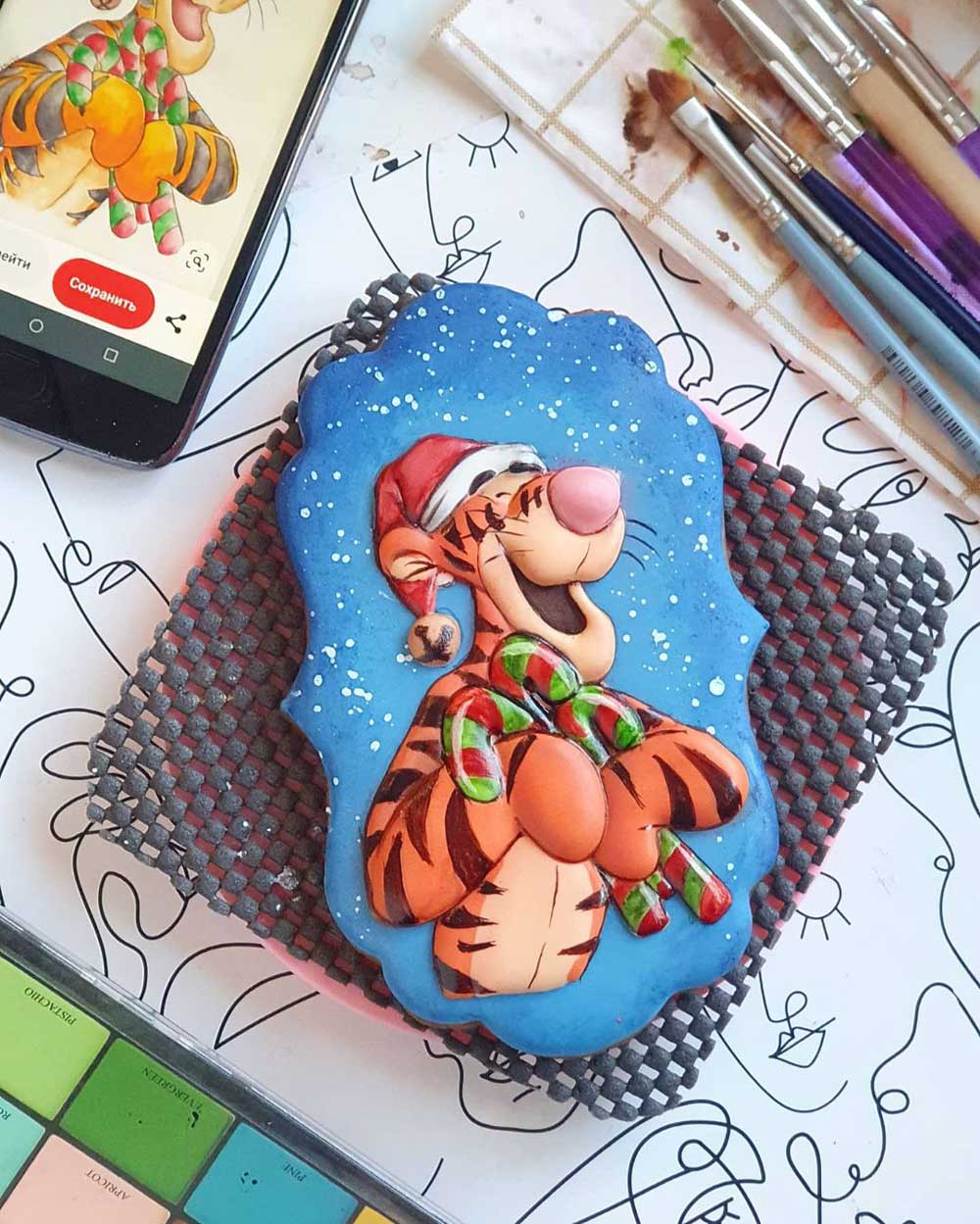 Tigger Christmas Cookie