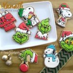 These Christmas Cookies feature both Snoopy & The Grinch