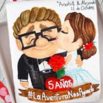 Carl & Ellie Wedding Anniversary Cookie