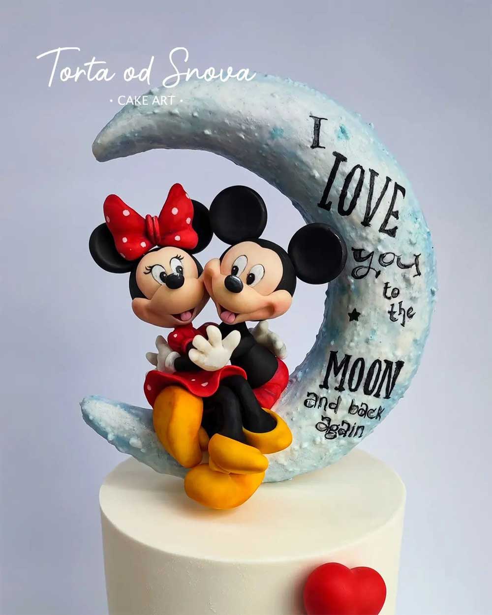 Minnie & Mickey Love to Moon & Back Cake