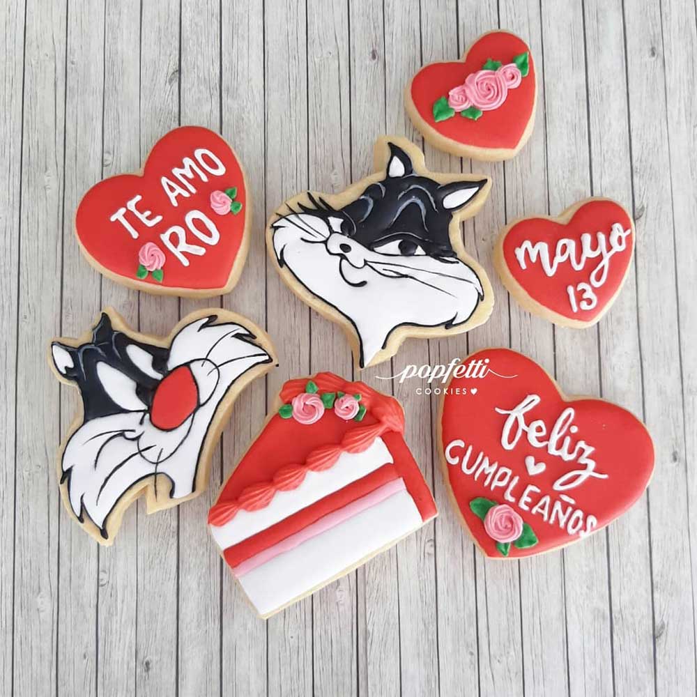 Sylvester Heart Cookies