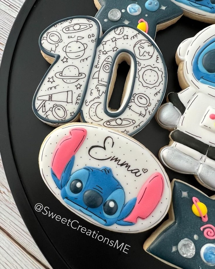 Stitch 10th Birthday Cookies