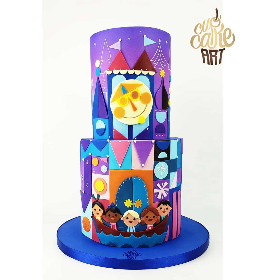 Colorful Its A Small World Cake