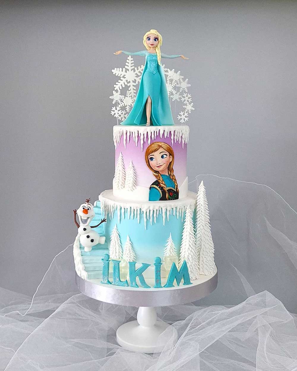 Olaf Walking Down Stairs-Cake