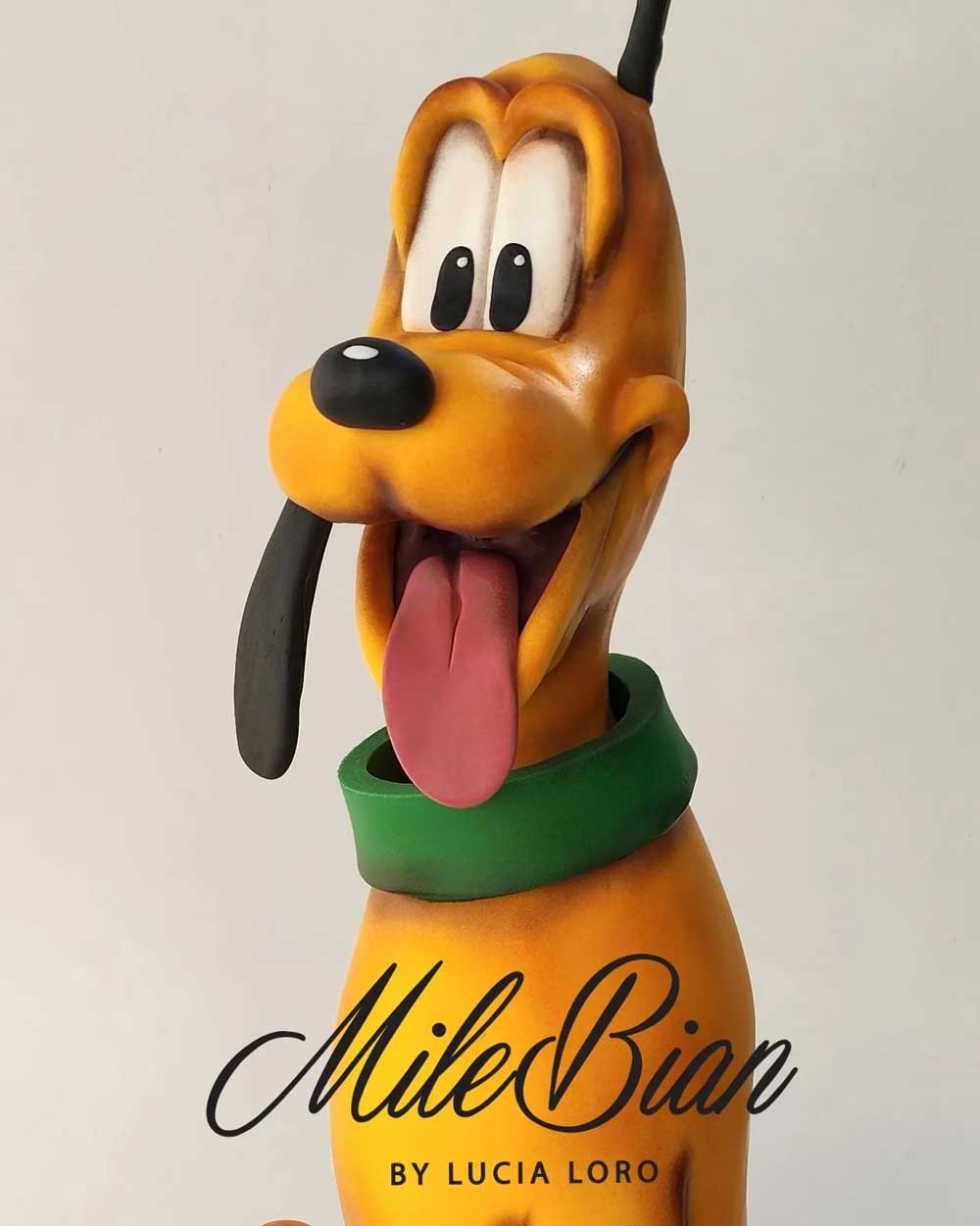 Pluto sculpted cake