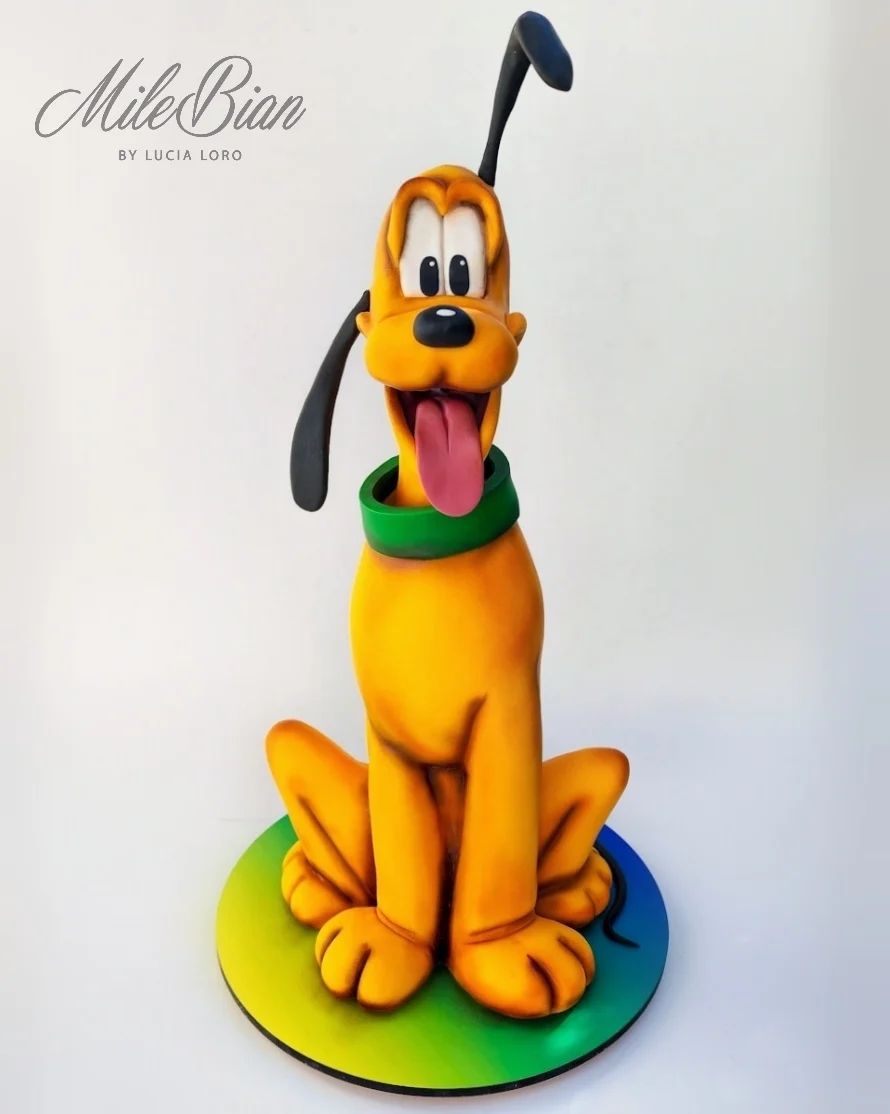 Pluto sculpted cake