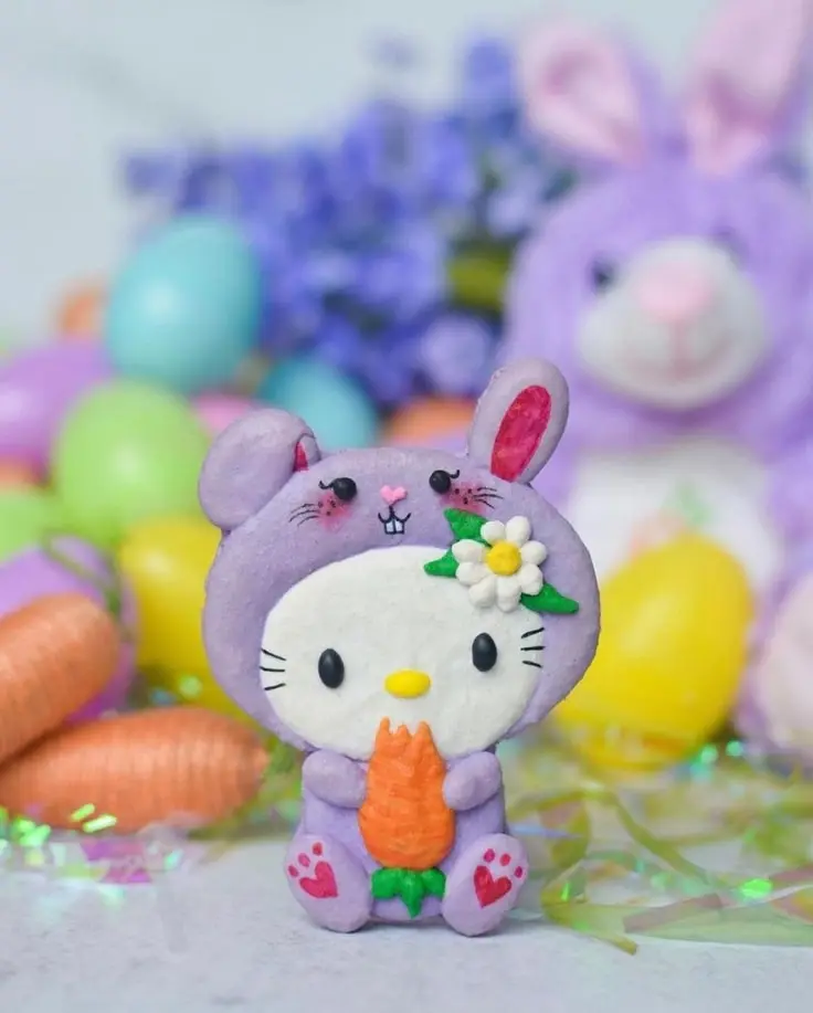 Hello Kitty Easter Bunny Macaron