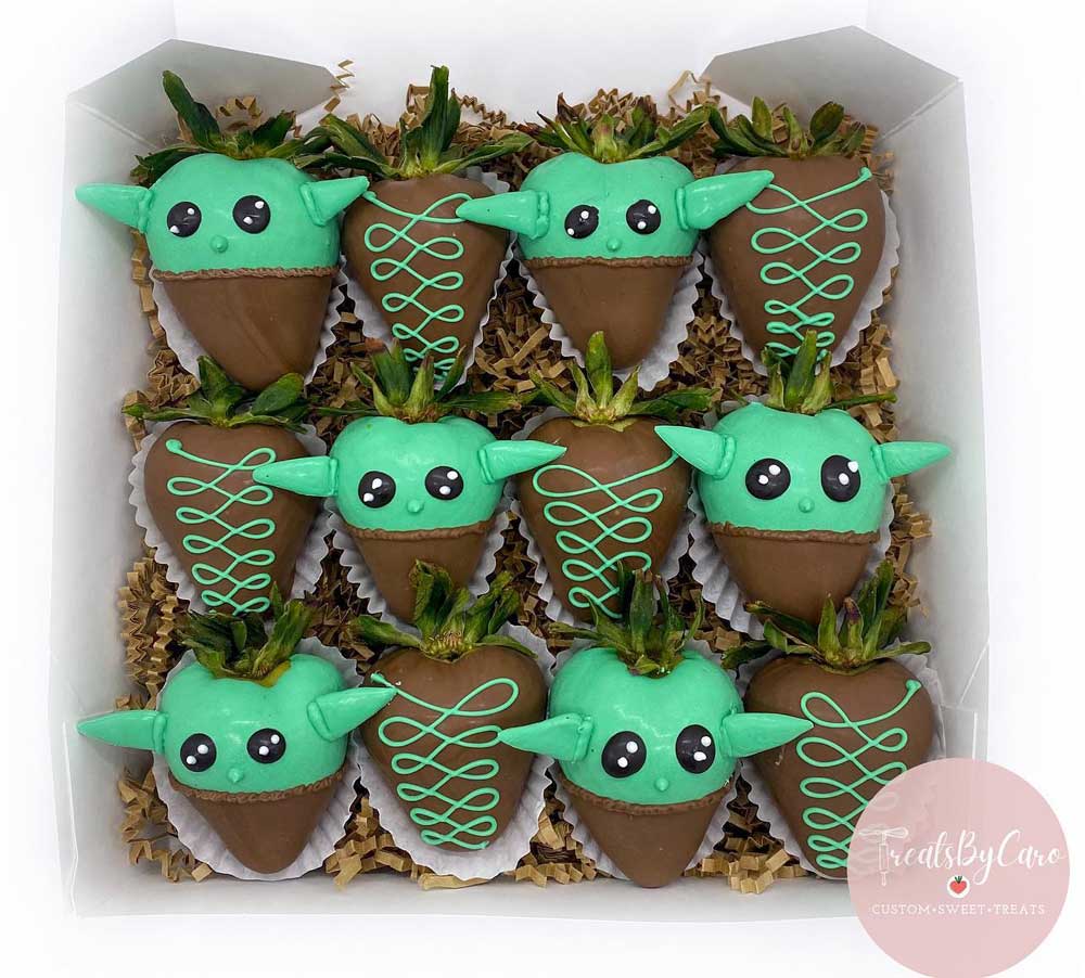 Grogu Chocolate Covered Strawberries