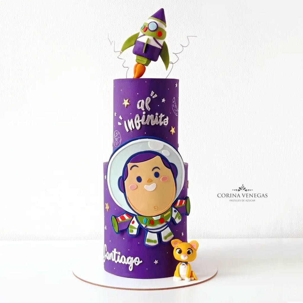 Purple Chibi Buzz Lightyear Cake