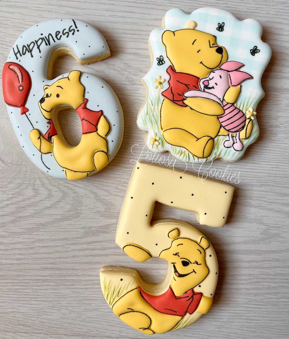 Winnie the Pooh Number cookies