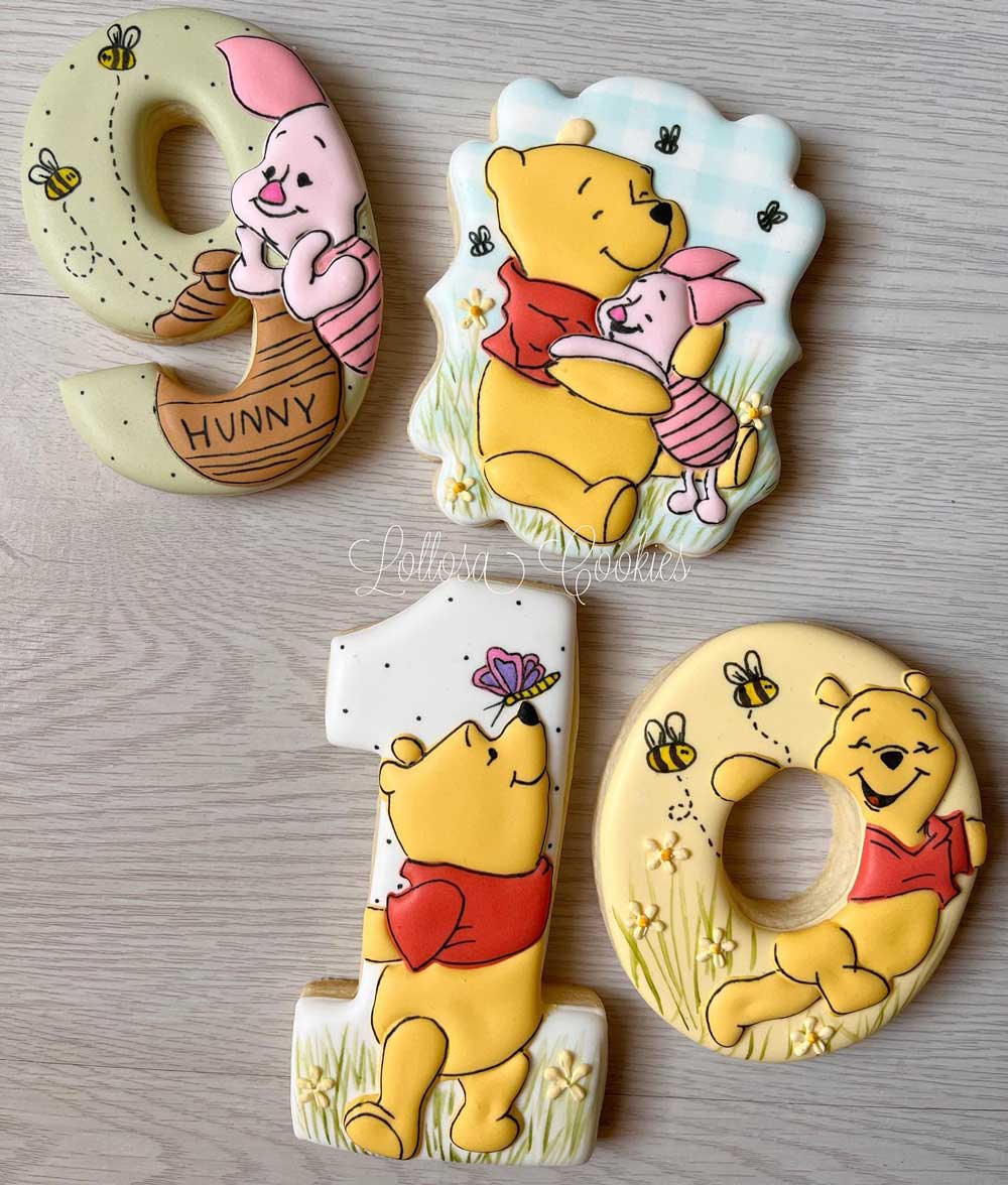 Winnie the Pooh Number cookies