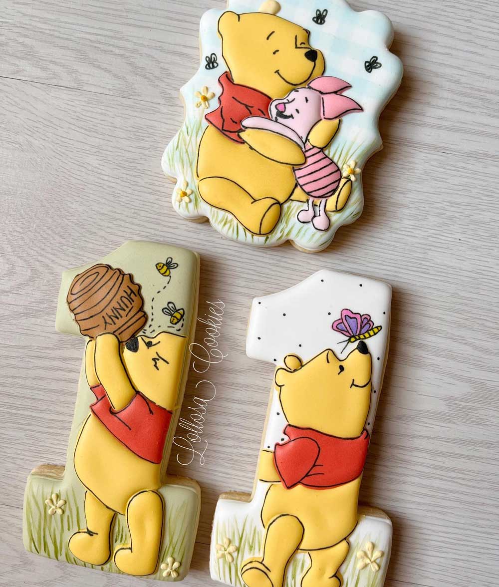 Winnie the Pooh Number cookies