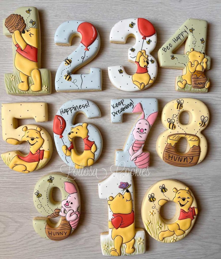 Winnie the Pooh Number cookies