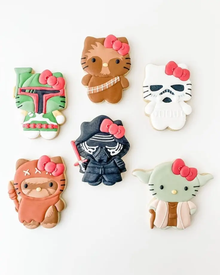 Hello Kitty & Star Wars Mashup Cookies