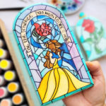 Stained Glass Beauty and the Beast cookie