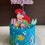 Ariel & Flounder 4th Birthday Cake