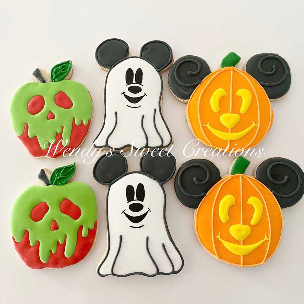 Mickey Pumpkin & Poison Apple Cookies