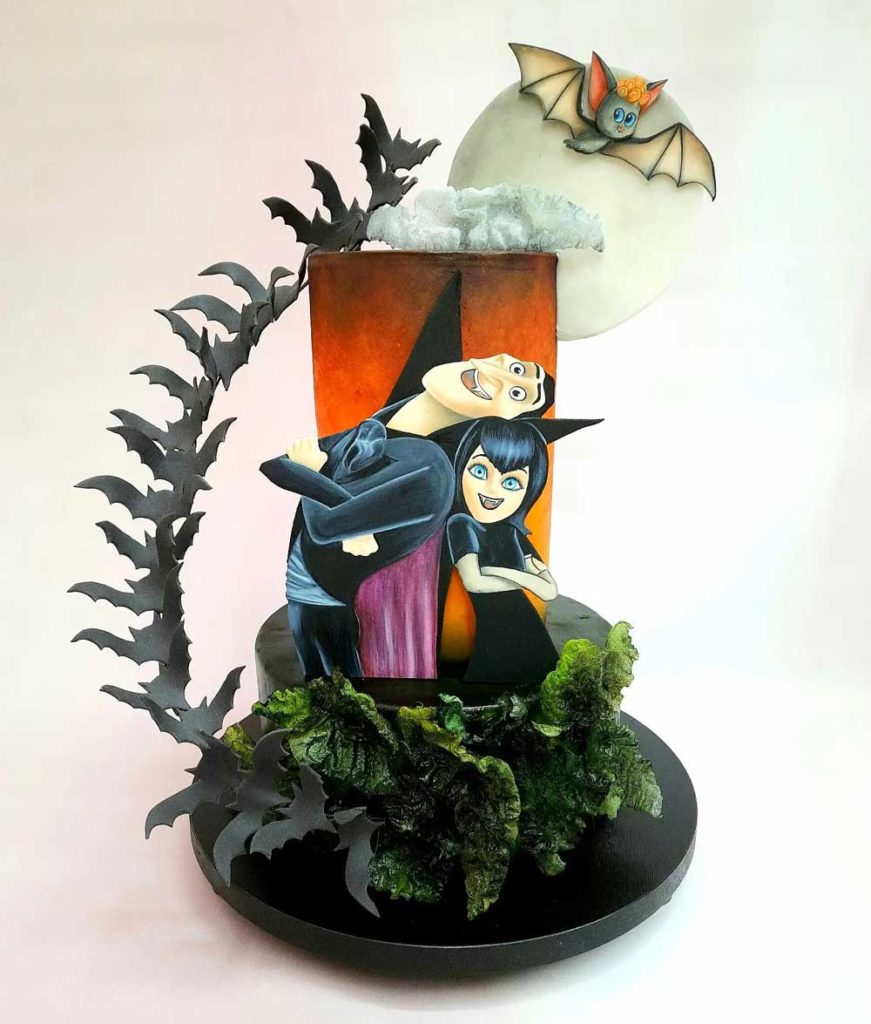 orange and black Hotel-Transylvania-Cake
