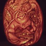 Mulan Holding Sword Pumpkin