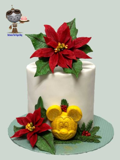 Mickey Mouse Poinsettia Cake