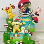 Mario Meets Pokémon Cake