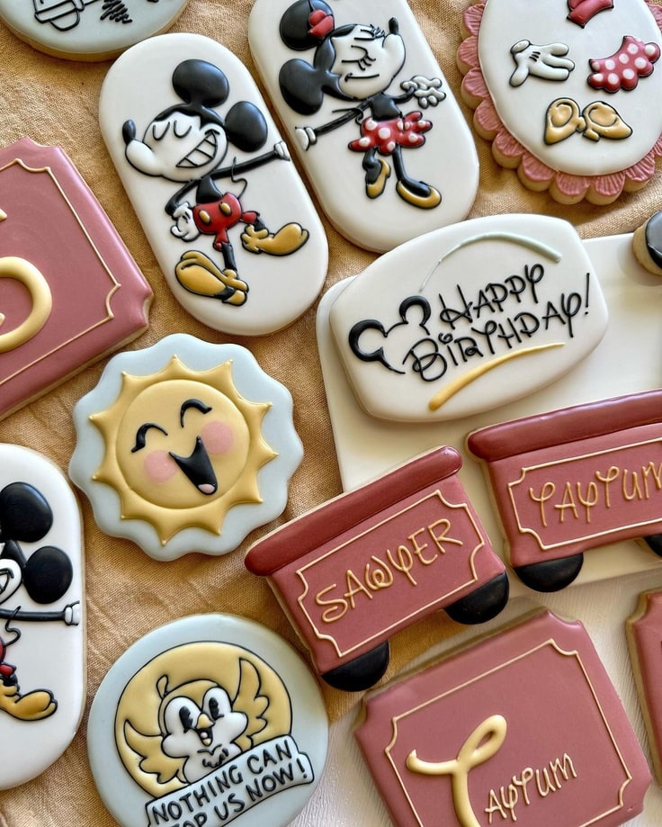 Mickey & Minnie 5th Birthday Cookies