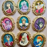 Each of these nine Disney Villains Portraits Cookies features a different villain and has an intricate gold frame