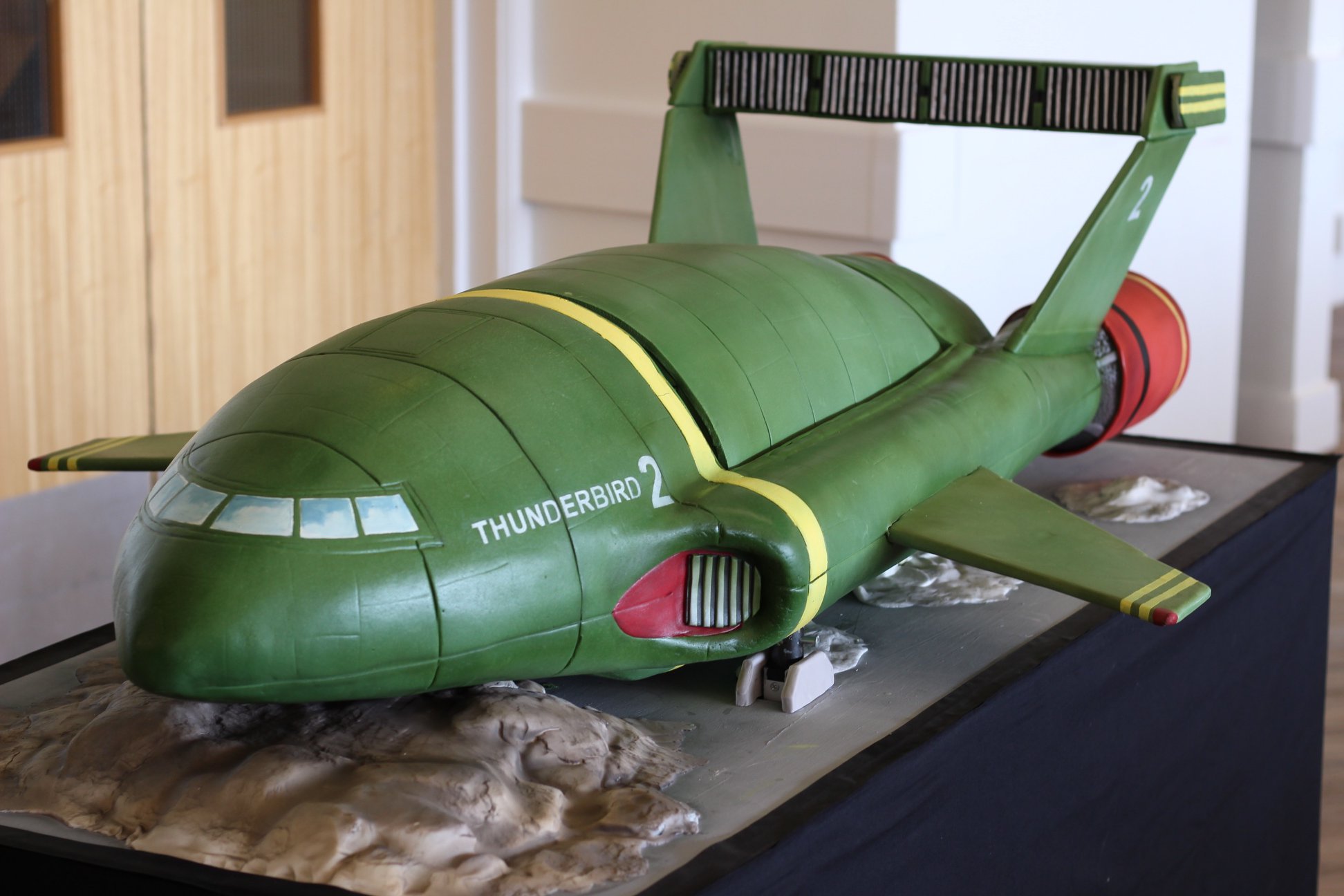 This cake is an extremely large model of Thunderbird 2