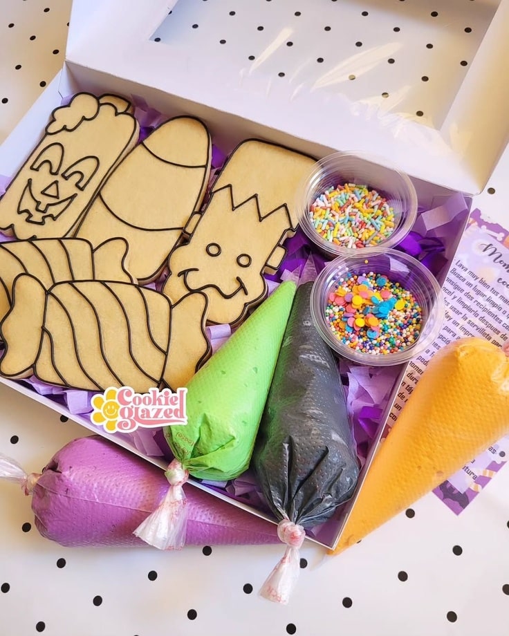 This is just a different camera angle of the decorate your own cookies.