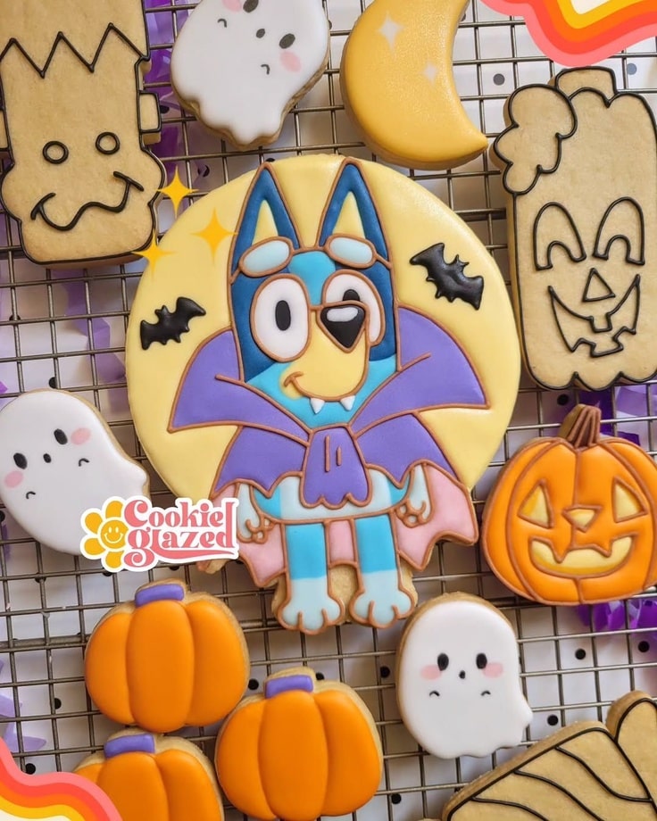 A close-up of Bluey.