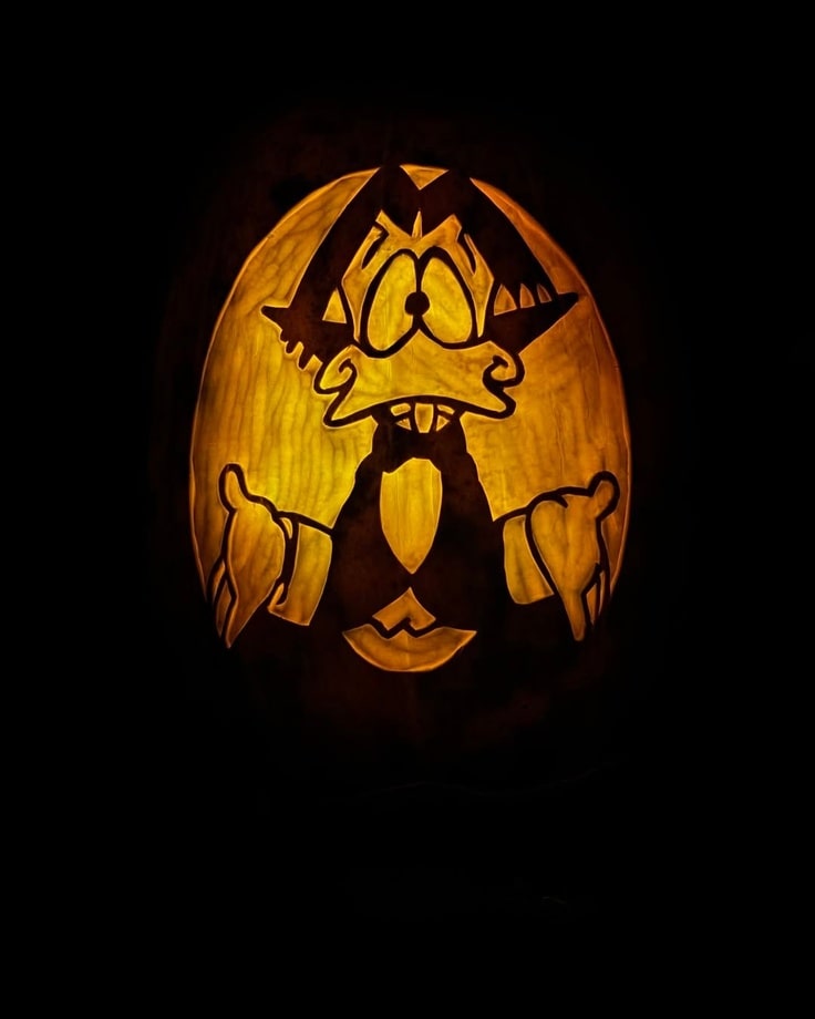 Count Duckula Pumpkin Lit Up