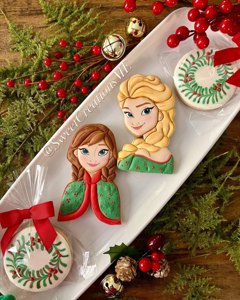 Anna & Elsa Christmas Cookies