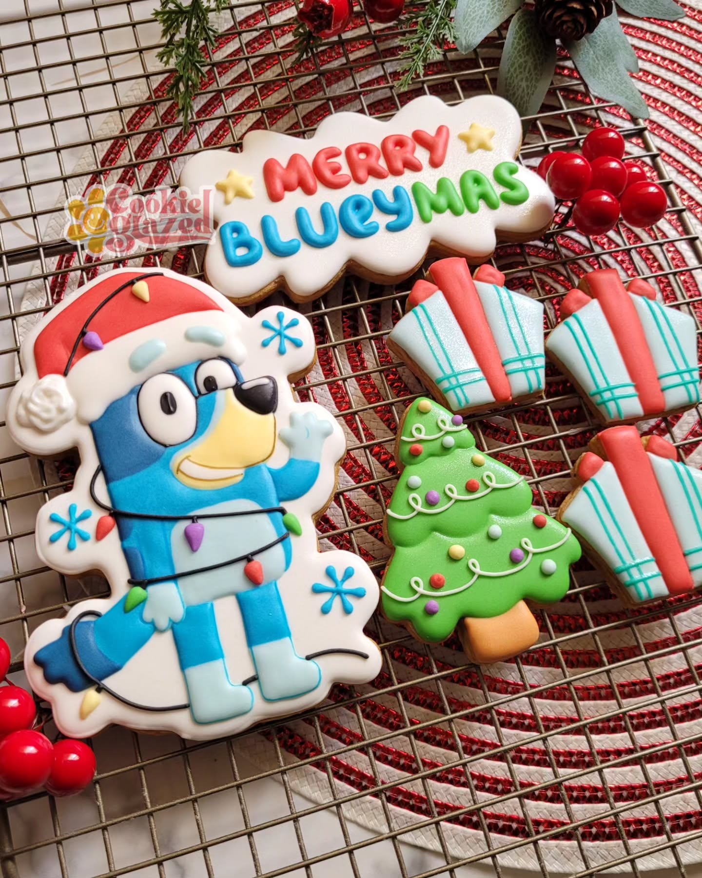 Bluey Christmas Cookies