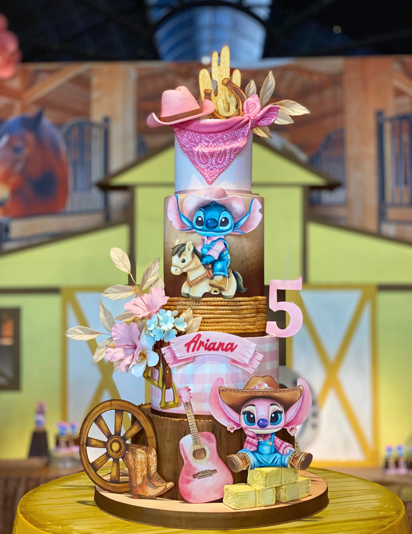 Cowboy Stitch & Cowgirl Angel Birthday Cake