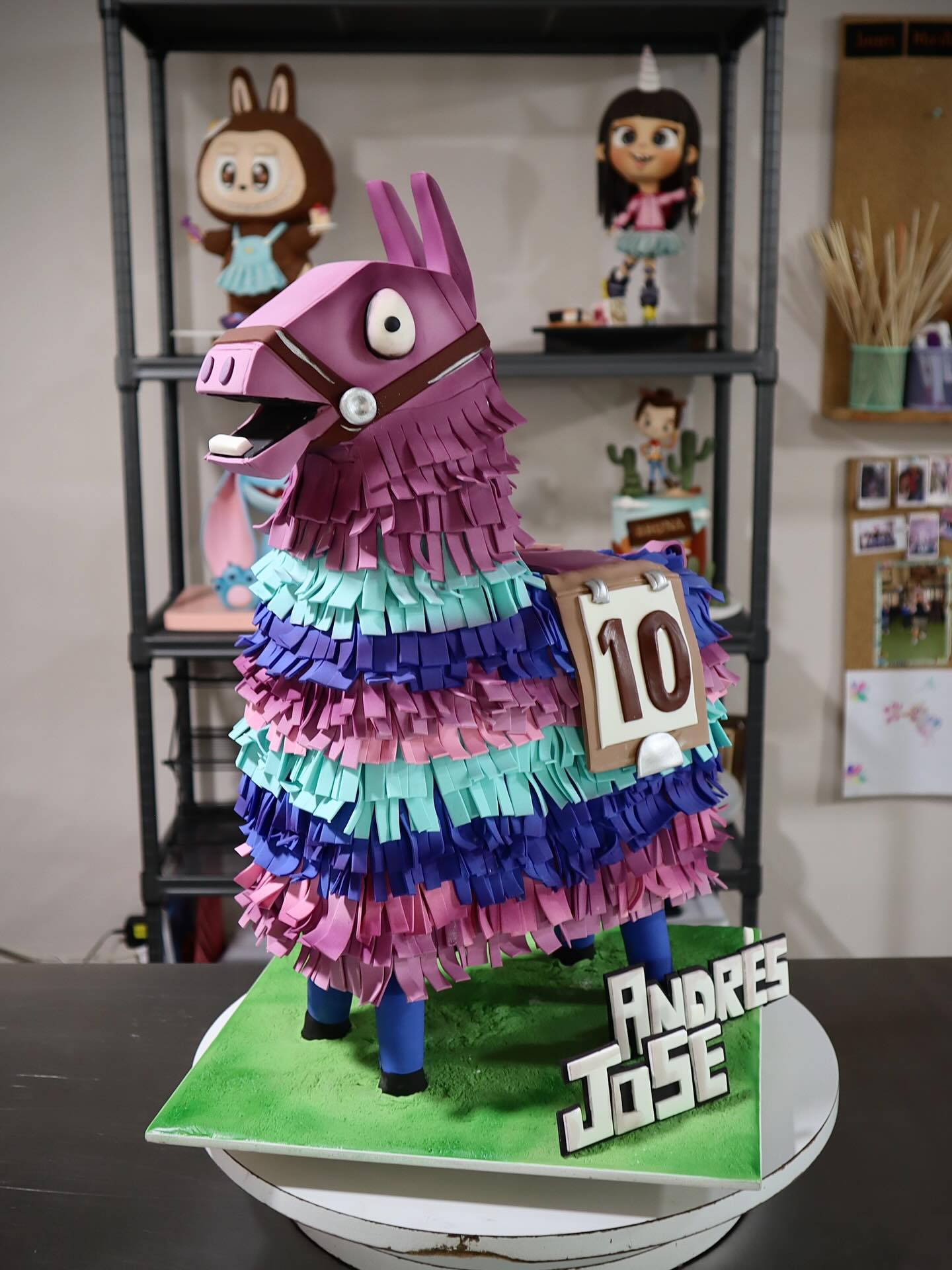 Fortnite Loot Llama 10th Birthday Cake