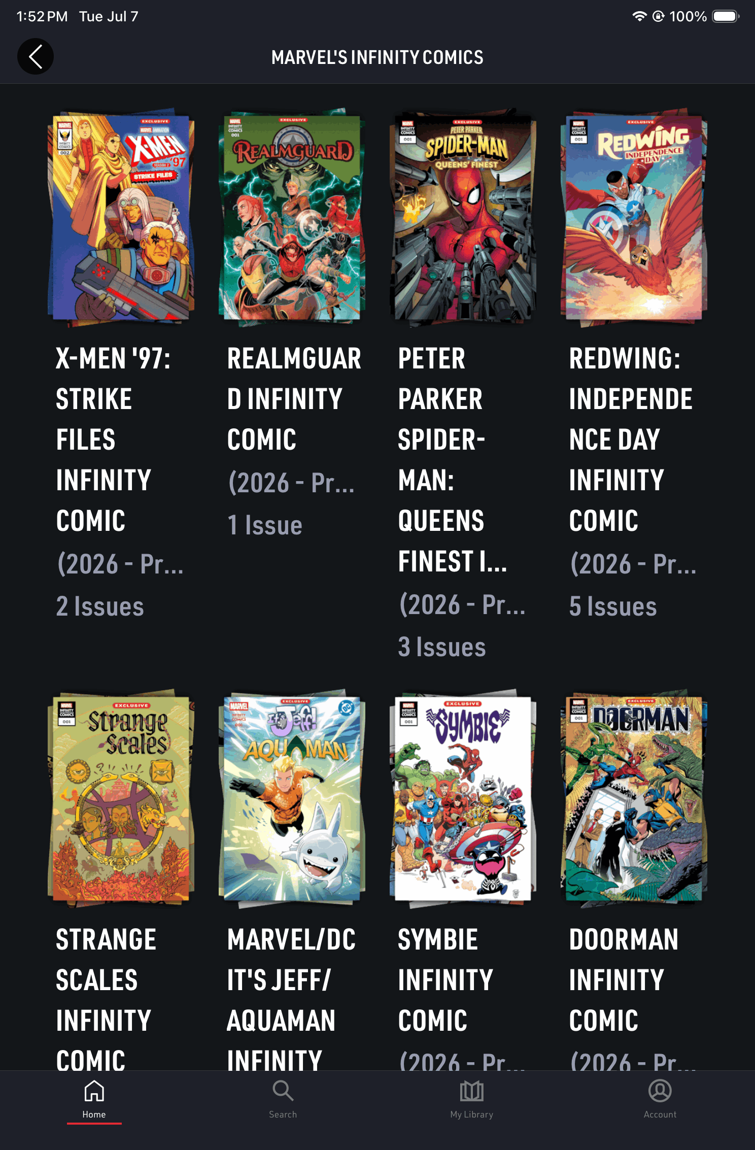 Marvel Unlimited's Infinity Comics