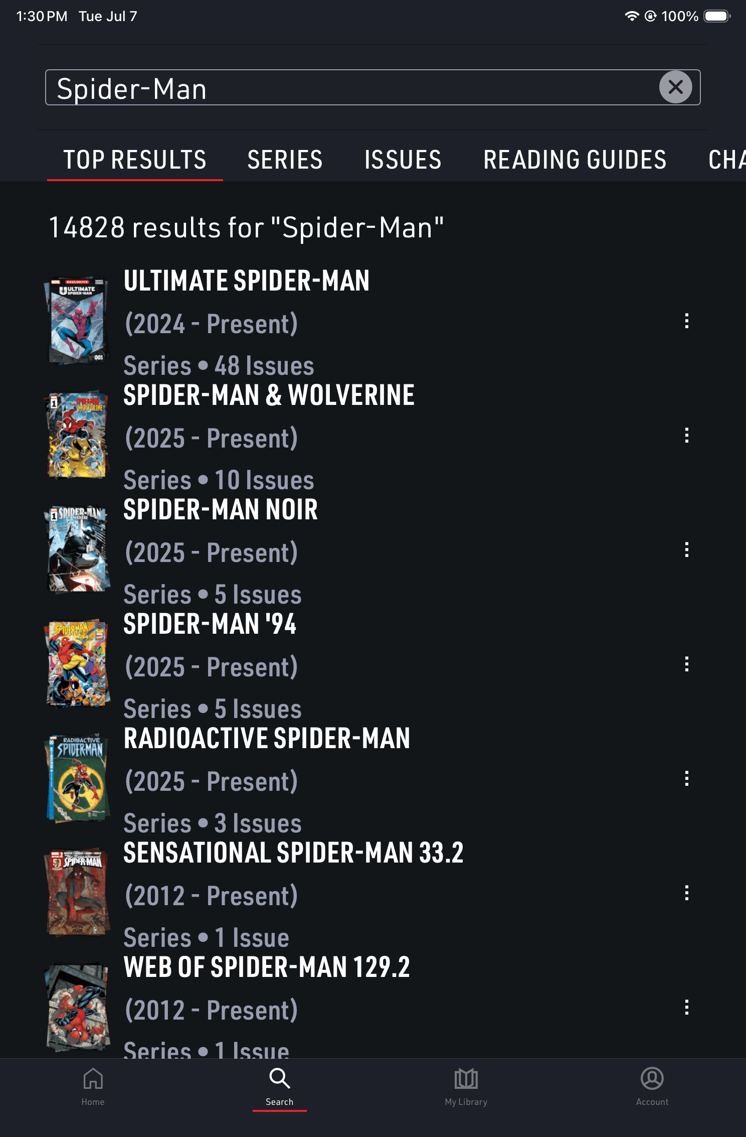 Spider-Man on Marvel Unlimited