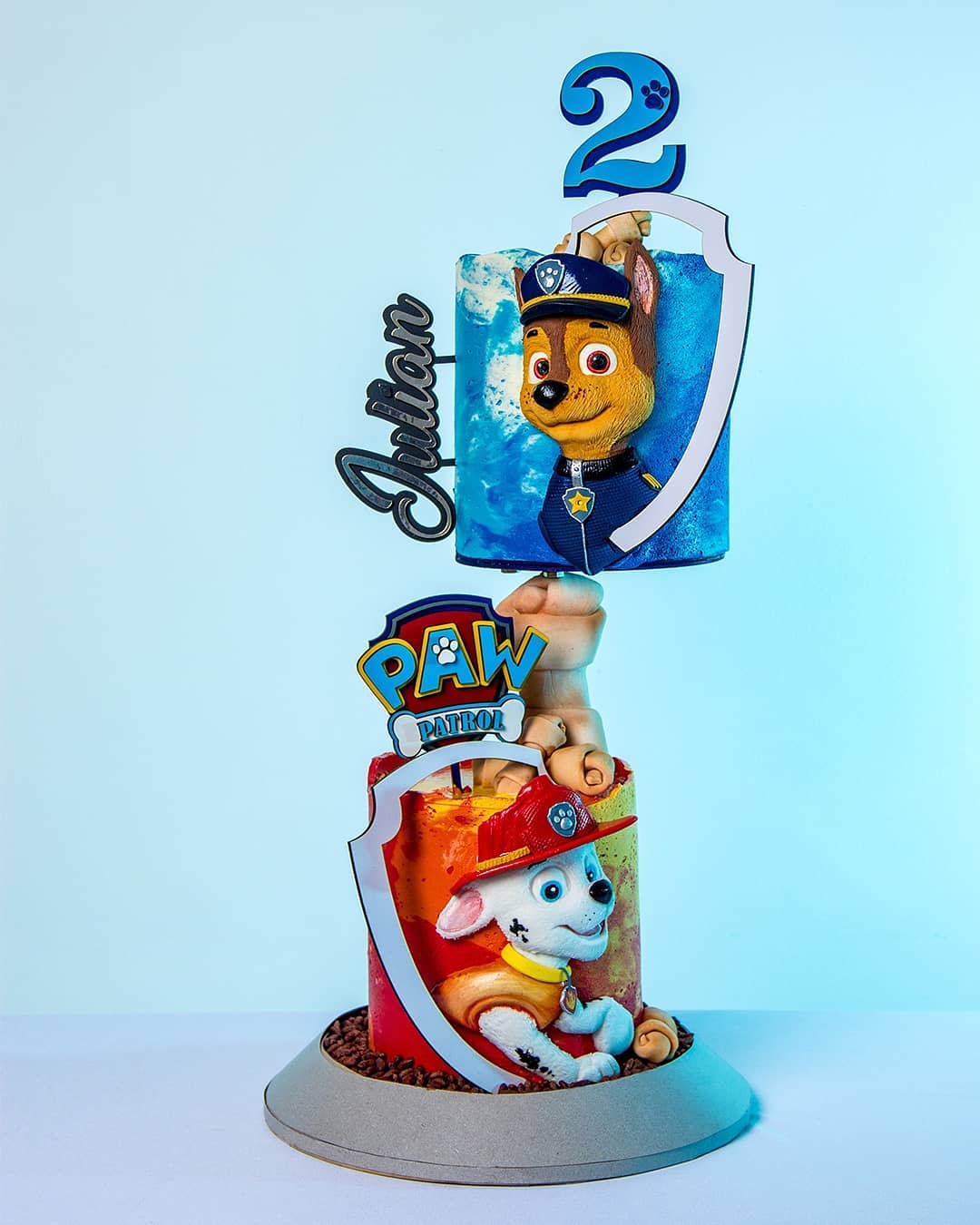 Gravity Defying PAW Patrol 2nd Birthday Cake