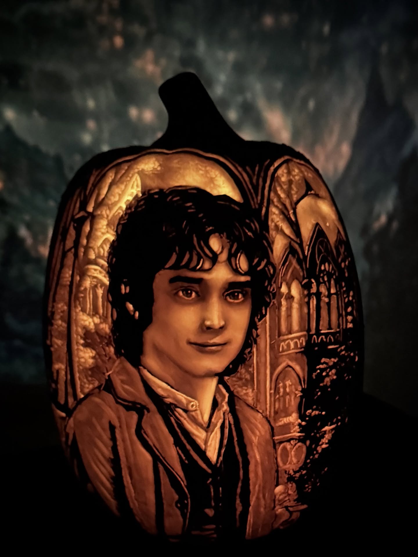 Frodo Baggins Pumpkin Carving