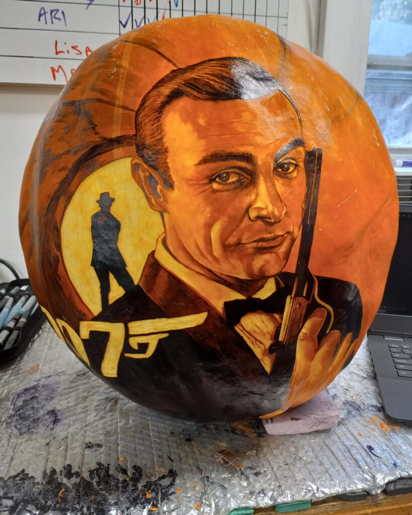 Sean Connery James Bond Pumpkin